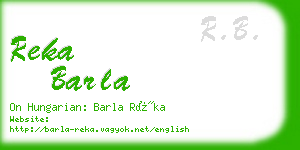 reka barla business card